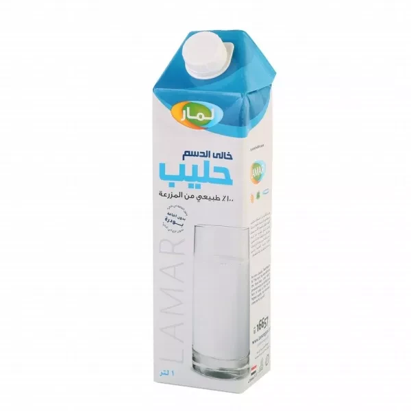 لمار لبن خالى الدسم 1 لتر