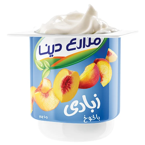 زبادي مزارع دينا بقطع الخوخ 105 جم